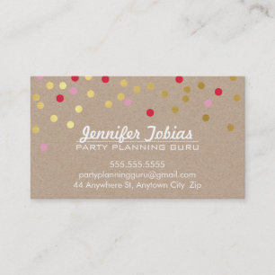 CONFETTI SPOT patroon modern goud rood roze kraft Visitekaartje