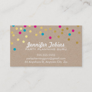 CONFETTI SPOT patroon modern gouden aqua roze kraf Visitekaartje