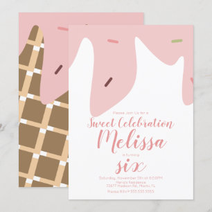 Confetti sprinkhaandruppels die ijsklok uitstrijke kaart