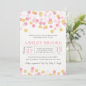 Confetti Sprinkle Baby shower Invitation Kaart (Staand voorkant)