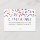 Confetti Sprinkle Diaper Raffle Enclosure Kaart (Voorkant)