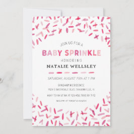 Confetti Sprinkles Baby Girl Uitnodiging