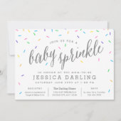 Confetti Sprinkles Baby Sprinkle Invitations (Devant)
