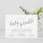 Confetti Sprinkles Baby Sprinkle Invitations (Debout devant)