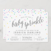 Confetti Sprinkles Baby Sprinkle Invitations (Devant / Derrière)