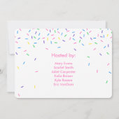 Confetti Sprinkles Baby Sprinkle Invitations rose (Dos)