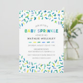 Confetti Sprinkles Baby Sprinkle Uitnodiging (Staand voorkant)