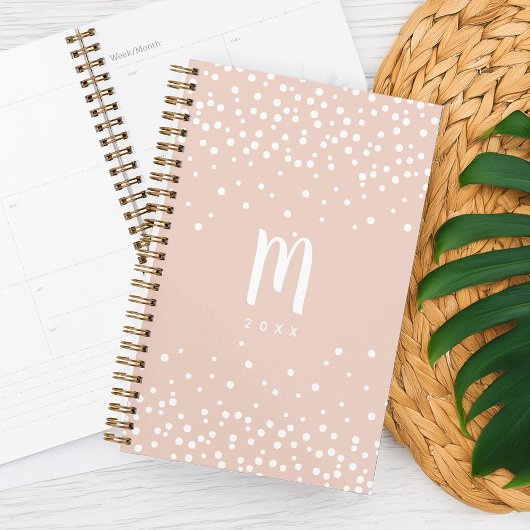 Confetti Stippen Monogram Planner | blozen