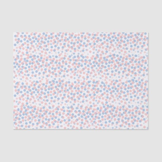 Confetti stippen roze blauw tissue papier (Voorkant)