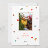 Confetti Stippen Vrolijk kerstfeest 2 Foto Feestdagenkaart (Achterkant)