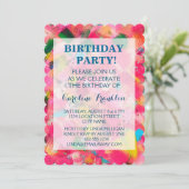 Confetti Storm Invitations d'anniversaire à l'art  (Debout devant)