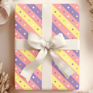 Confetti Stripe Party Cadeaupapier