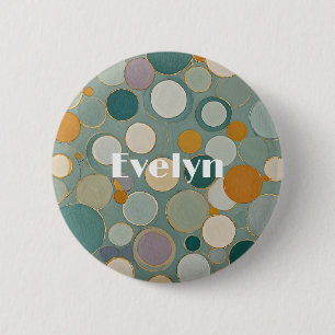 Confetti stromingen ronde button 5,7 cm