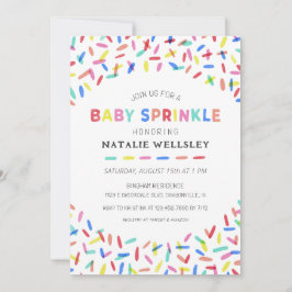 Confetti Strooikaart Baby Sprinkle Uitnodiging