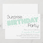 Confetti Surprise verjaardagsfeestje Uitnodigingen (Voorkant / Achterkant)