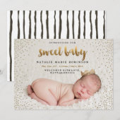 CONFETTI SWEET BÉBÉ Faire-part de naissance (Devant / Derrière)