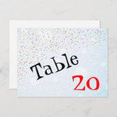 Confetti Tabelnummer Briefkaart (Voorkant / Achterkant)