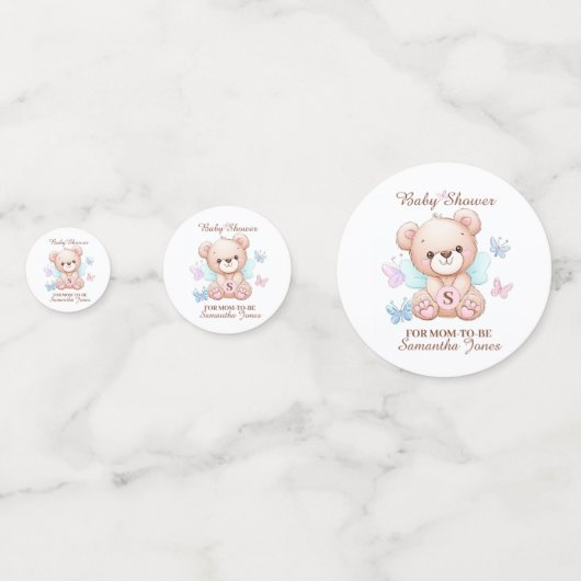 Confetti table de Baby shower personnalisée (Derrière)