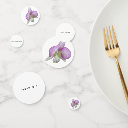 Confetti table orchidée personnalisable (Groupe)