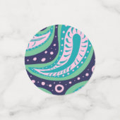 Confetti table Paisley personnalisable (Petit recto)