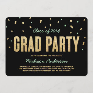 Confetti Toss Invitation de la fête de graduatio