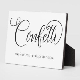 Confetti trouwbord Tabletop Plaque met Easel Fotoplaat