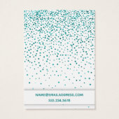 Confetti turquoise sur la carte d'affichage du sup (Dos)