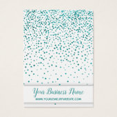 Confetti turquoise sur la carte d'affichage du sup (Devant)