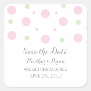 Confetti vert rose Enregistrer Stickers Date