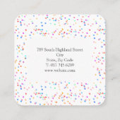 Confetti Vierkante Visitekaartje (Achterkant)