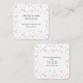 Confetti Vierkante Visitekaartje (Voorkant / Achterkant)