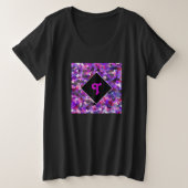 Confetti violet monogramme (Design devant)