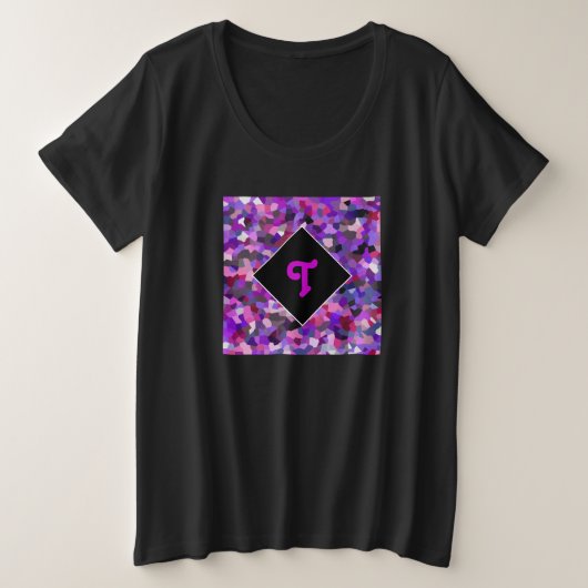 Confetti violet monogramme (Design devant)