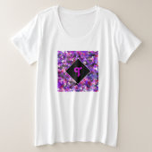 Confetti violet monogramme (Design devant)