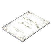 Confetti voor bruiloft Planner Gold Notitieboek (Linkerzijde)
