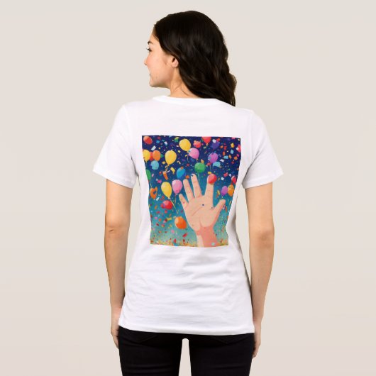 Confetti WebP-ontwerp Tri-Blend Shirt (Achterkant volledig)