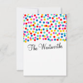 Confetti Weddenschap Bedankt kaarten (Voorkant)