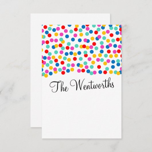 Confetti Weddenschap Bedankt kaarten (Voorkant / Achterkant)