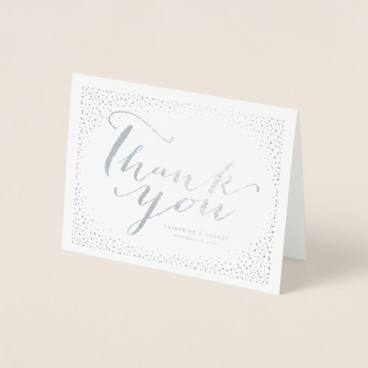 Confetti Weddenschap over liefde en Bedankt Hartel Folie Kaarten (Voorkant)