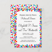 Confetti Wedding Rehearsal Dinner Invitations Kaart (Voorkant / Achterkant)