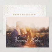 Confetti WENSEN Witte Kerst Kerstkaart (Voorkant / Achterkant)