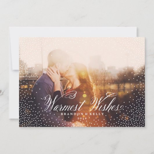 Confetti WENSEN Witte Kerstmis Kerstkaart (Voorkant)