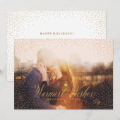 Confetti WISHES Gold Kerstfeestdag Kaart (Voorkant / Achterkant)