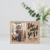 Confetti Ze zei ja Save the Date Briefkaart (Staand voorkant)