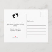 Confetti Zwangerschap Aankondiging Briefkaart (Achterkant)