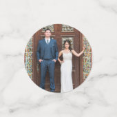 Confettis 10th Wedding Anniversary Party Decor Custom Photo (Petit recto)