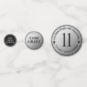 Confettis 11ème anniversaire de Mariage en acier (Devant)