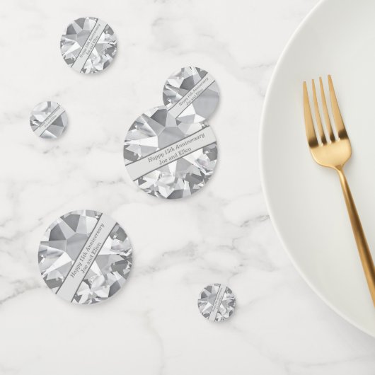 Confettis 15e anniversaire du Mariage, Cristal (Groupe)