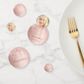 Confettis 16e anniversaire rose parties scintillant or goutt (Groupe)