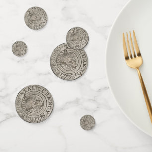 Confettis 1776 monnaie continentale pièce États-Unis argent